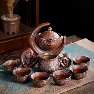 Office Creative Tea Maker Ceramic Semi-automatic Tea Maker Teapot Teacup