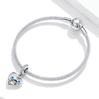 Small Cable Car Diy Bracelet Pendant Romantic Travel Diamond S925 Sterling Silver Accessories