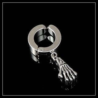 Tassel Black Earrings Without Pierced Cross Wolf Men And Women Tide Earrings