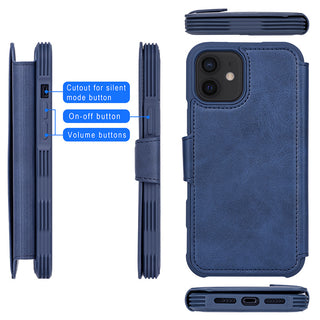 IPHONE Magnetic Phone Case Flip Card Phone Holster IPHONE 12, 12 PRO , 12 PRO MAX