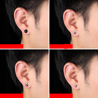 925 Silver Men''s Earrings single fashionable silver earrings