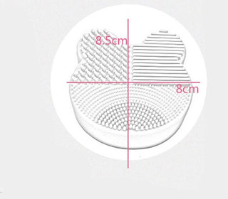 Makeup brush cleaning box