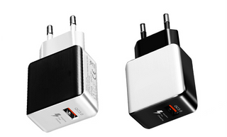 Compatible with Apple, 18W Quick Charge 3.0 Snelle Mobiele Telefoon Oplader Eu Plug Wall Charger Usb Adapter Voor Iphone 11 Pro Xr xs Max Samsung Redmi Huawei