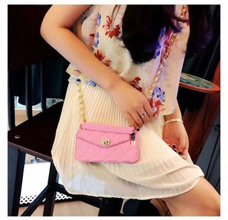 IPHONE CASES Luxury Women's Mobile Phone Case With Inclined Chain Lanyard