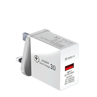 Compatible with Apple, 18W Quick Charge 3.0 Snelle Mobiele Telefoon Oplader Eu Plug Wall Charger Usb Adapter Voor Iphone 11 Pro Xr xs Max Samsung Redmi Huawei