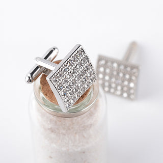 Fashion Diamond Cufflinks Square Men s French Cufflinks