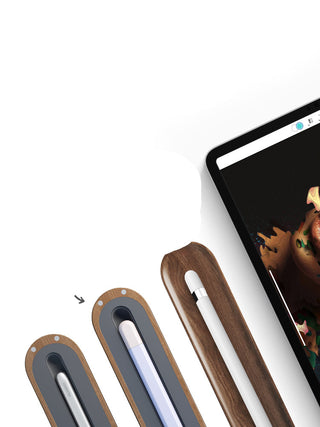 Compatible with Apple, Lzl Suitable For  Pencil Storage Box Solid Wood Pen Box Ipad Tablet Generation Second Generation Stylus Pen Sleeve Huawei Stylus Mpencil Capacitor Pen Universal Protective Sleeve With Pen Slot Ac