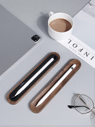 Compatible with Apple, Lzl Suitable For  Pencil Storage Box Solid Wood Pen Box Ipad Tablet Generation Second Generation Stylus Pen Sleeve Huawei Stylus Mpencil Capacitor Pen Universal Protective Sleeve With Pen Slot Ac