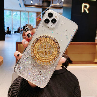 IPHONE CASES 3D Diamond Dollar Turnplate Phone Case Luxury Designer