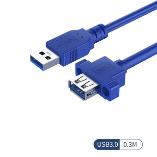 USB3.0 Extension Cord Male To Female Exposed Head With Screw Hole Can Be Fixed
