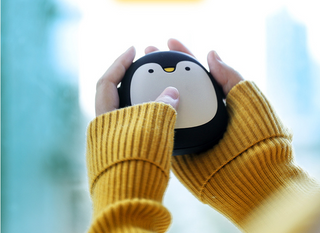 Cute Cartoon Penguin Polar Bear Electric Hand Warmers USB Rechargeable Double-Side Heating Pocket Power Bank Warmer