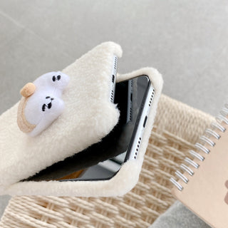 IPHONE CASE The Hat Bear Plush Is Suitable For 13 Full Series Of Silicone Mobile Phone Cases