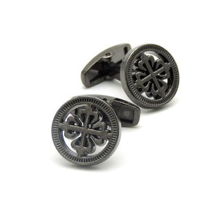 Men's Shirt French Cufflinks High Quality Enamel Vintage Pattern Laser Metal Cube Cufflinks