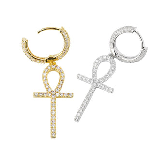 Hip hop hinge ring earrings for men and women