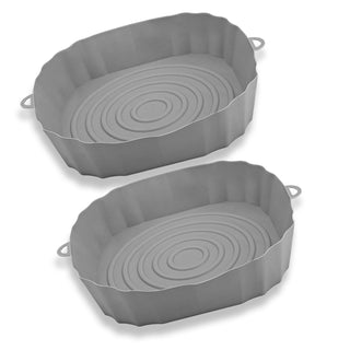2 PCS Air Fryer Silicone Liners Reusable Air Fryer Silicone Pot Baking Tray Mat