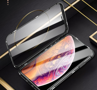 iphone Double-sided glass magnetic king mobile phone case no anti-peep function