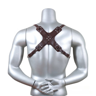 Men's Leather Strap Punk One-piece Shirt Accessories