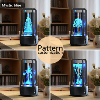 Creative 2 In 1 Audio Acrylic Crystal Lamp And Bluetooth Speaker Valentine's Day Gift Touch Night Lamp