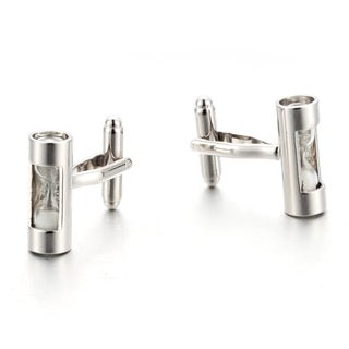 Men's French Style Shirt Cufflinks Time Hourglass