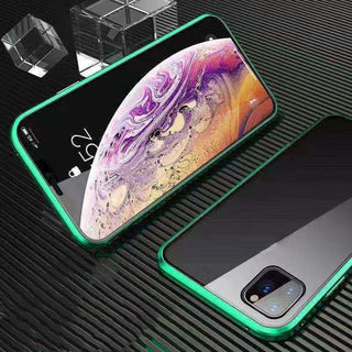 iphone Double-sided glass magnetic king mobile phone case no anti-peep function