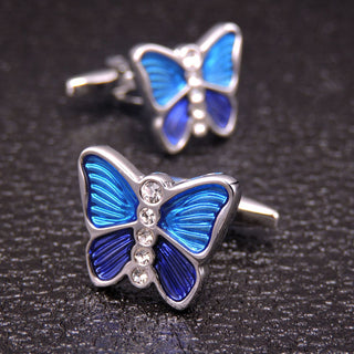 Men's Shirt French Cufflinks High Quality Enamel Vintage Pattern Laser Metal Cube Cufflinks