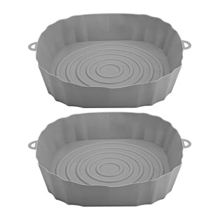 2 PCS Air Fryer Silicone Liners Reusable Air Fryer Silicone Pot Baking Tray Mat