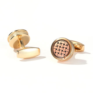 Stylish Round Gold Shirt Cufflink