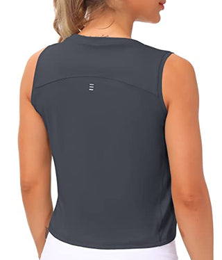 THE GYM PEOPLE Ice Silk Workout Tops for Women Quick Dry Muscle Gym Running Shirts Sleeveles