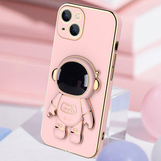 IPHONE 3D Astronaut Phone Case Anti-Drop Electroplating Bracket