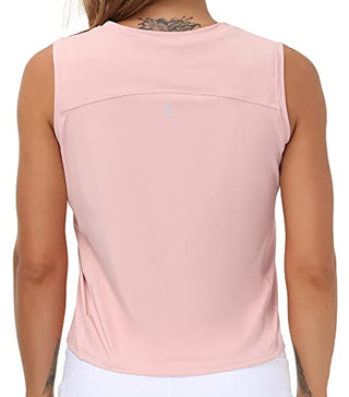 THE GYM PEOPLE Ice Silk Workout Tops for Women Quick Dry Muscle Gym Running Shirts Sleeveles