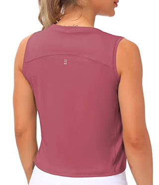 THE GYM PEOPLE Ice Silk Workout Tops for Women Quick Dry Muscle Gym Running Shirts Sleeveles