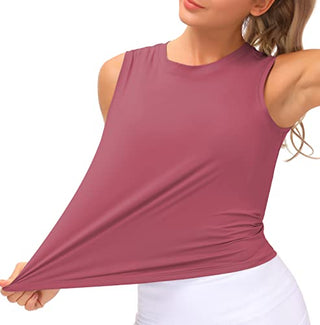 THE GYM PEOPLE Ice Silk Workout Tops for Women Quick Dry Muscle Gym Running Shirts Sleeveles