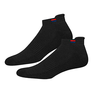 NAVYSPORT Men's Low Cut Athletic Cotton Cushion Ankle Socks with Sports Tab, Pack of 3 (Free Size)