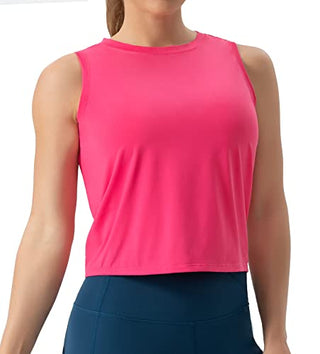 THE GYM PEOPLE Ice Silk Workout Tops for Women Quick Dry Muscle Gym Running Shirts Sleeveles