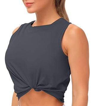 THE GYM PEOPLE Ice Silk Workout Tops for Women Quick Dry Muscle Gym Running Shirts Sleeveles