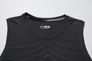 Rldym Men's Sleeveless Sports Undershirt Quick Dry Muscle Tank Tops Base Layer Vests Breathable Sport Clothing for Cycling Running Jogging Gym Vest