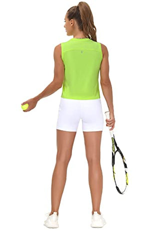 THE GYM PEOPLE Ice Silk Workout Tops for Women Quick Dry Muscle Gym Running Shirts Sleeveles