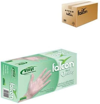 Falcon Vinyl Gloves - Clear Powder Free (M)