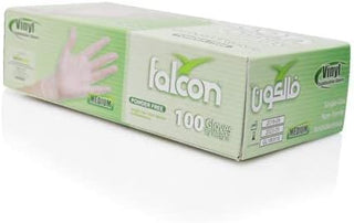 Falcon Vinyl Gloves - Clear Powder Free (M)