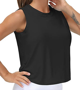 THE GYM PEOPLE Ice Silk Workout Tops for Women Quick Dry Muscle Gym Running Shirts Sleeveles