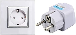 TopDeal Type E/F 2-Pin Grounded Plug Adapter (EU plug 3 Pieces)