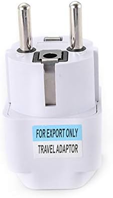 TopDeal Type E/F 2-Pin Grounded Plug Adapter (EU plug 3 Pieces)