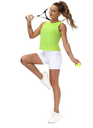 THE GYM PEOPLE Ice Silk Workout Tops for Women Quick Dry Muscle Gym Running Shirts Sleeveles