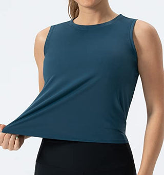 THE GYM PEOPLE Ice Silk Workout Tops for Women Quick Dry Muscle Gym Running Shirts Sleeveles