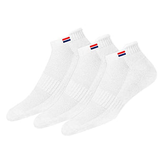 NAVYSPORT Men's Low Cut Athletic Cotton Cushion Ankle Socks with Sports Tab, Pack of 3 (Free Size)