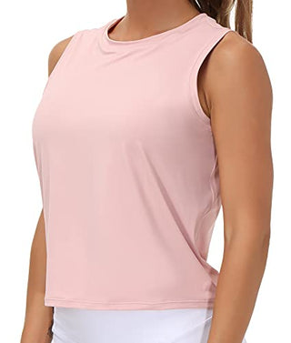 THE GYM PEOPLE Ice Silk Workout Tops for Women Quick Dry Muscle Gym Running Shirts Sleeveles