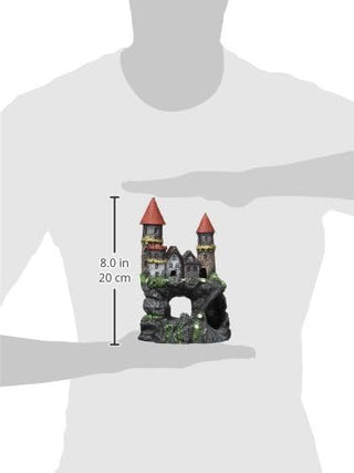 Penn-Plax Age-of-Magic Enchanted Castle Aquarium Decoration – Safe for Freshwater and Saltwater Fish Tanks – Medium