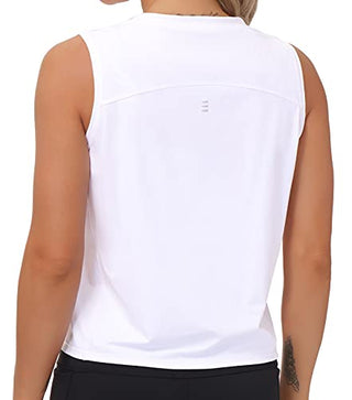 THE GYM PEOPLE Ice Silk Workout Tops for Women Quick Dry Muscle Gym Running Shirts Sleeveles