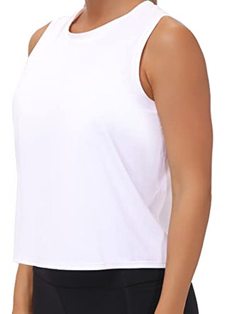 THE GYM PEOPLE Ice Silk Workout Tops for Women Quick Dry Muscle Gym Running Shirts Sleeveles