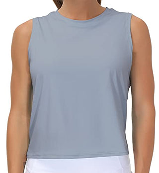 THE GYM PEOPLE Ice Silk Workout Tops for Women Quick Dry Muscle Gym Running Shirts Sleeveles